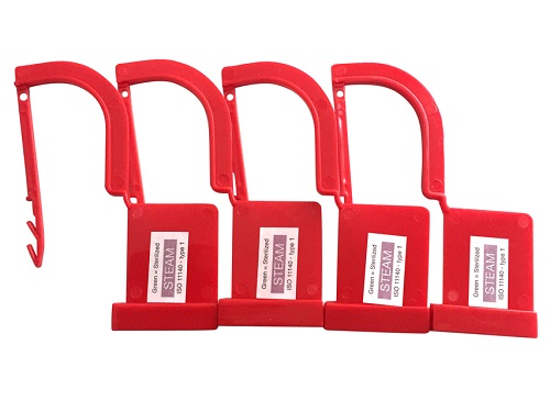 Security Seal With Steam Indicator In Plastic Red